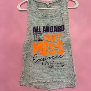 Bella Canvas Gray Sleeveless Muscle Tee Graphic Crop